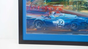 George Bartell Shelby American Cobra Glass Framed Painting 4